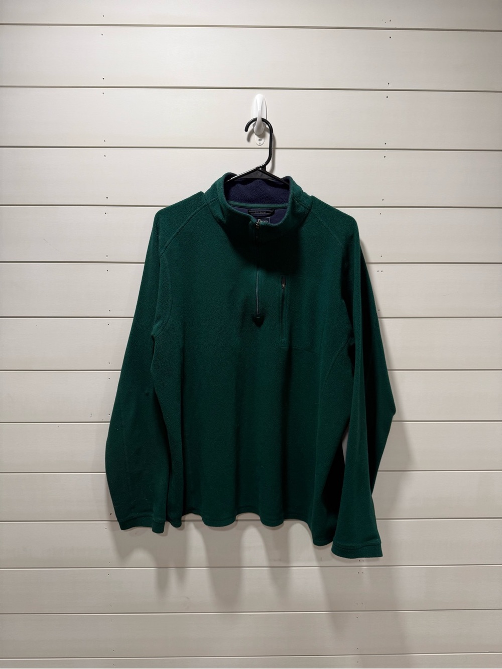 L.L. Bean Men's Dark Green Half-Zip Pullover
